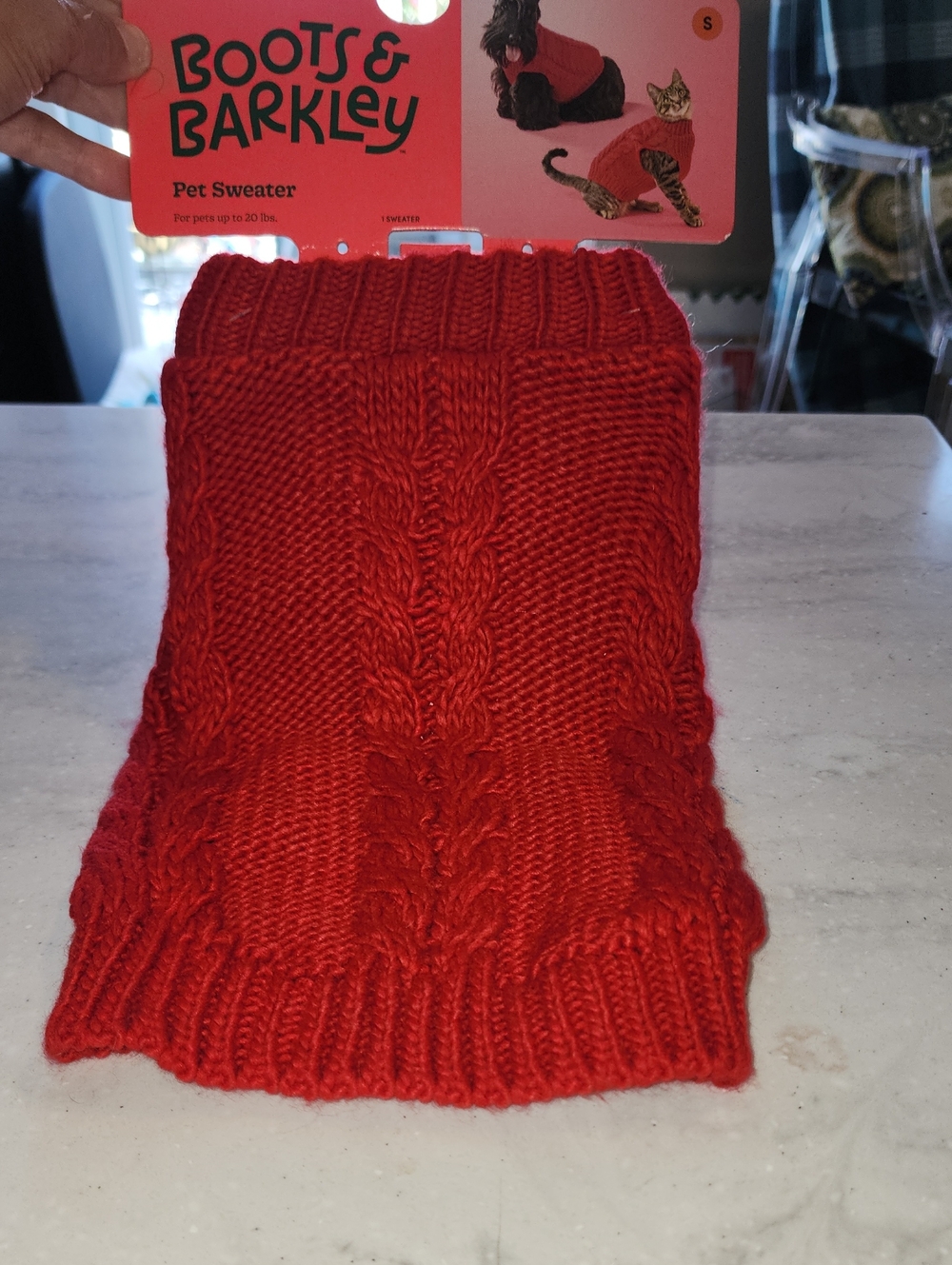 Small Nwt Boots & Barkley Bright Red Cable Knit Turtleneck Sweater